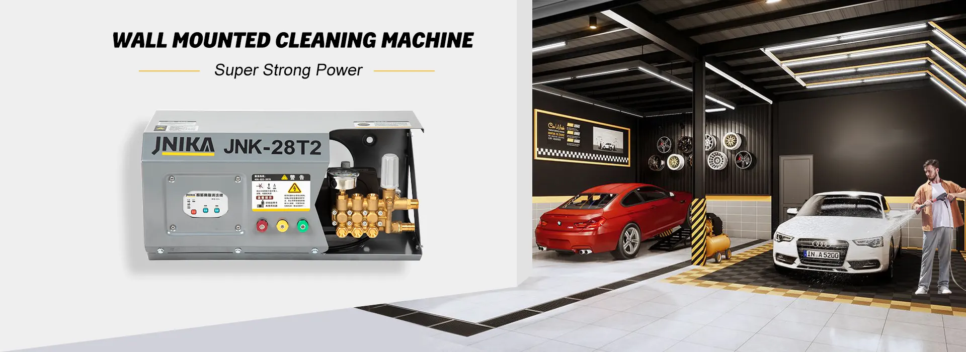 China 2.4KW Wall Mounted High Pressure Washer Pemasok